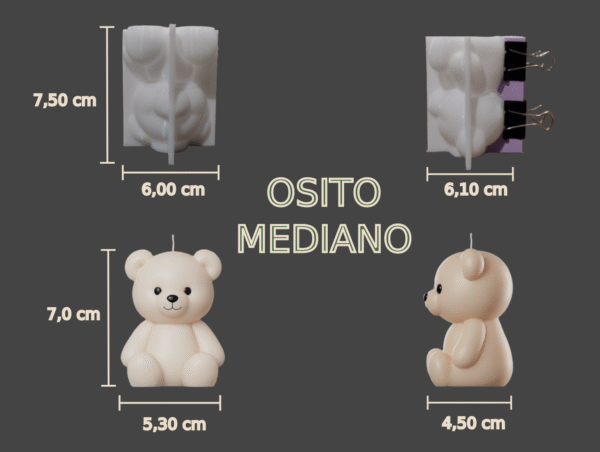 Molde Silicona Osito (Chico - Mediano)