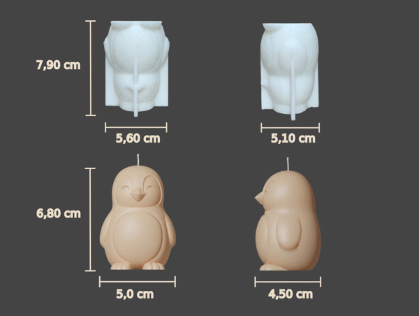 Molde Silicona Pingüino