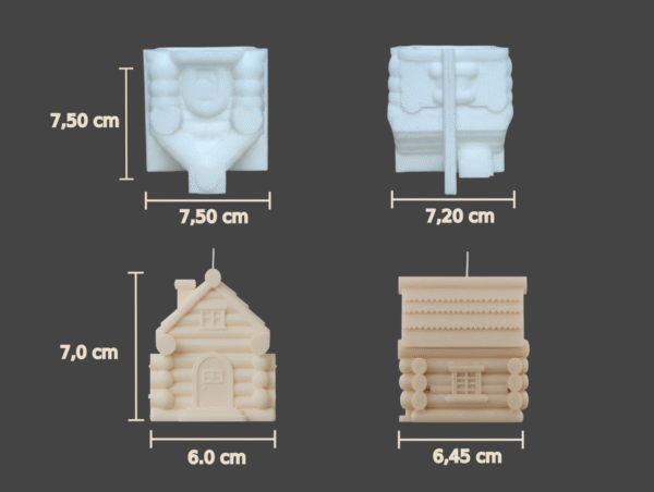 Molde Silicona Cabaña Rústica
