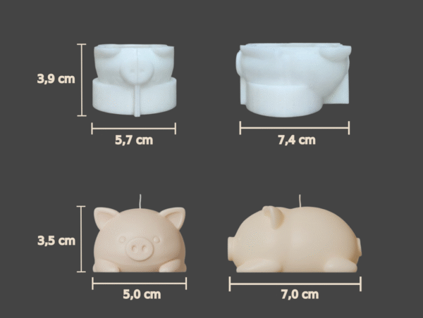 Molde Silicona Cerdito