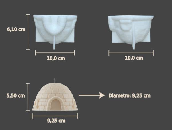 Molde Silicona Iglú