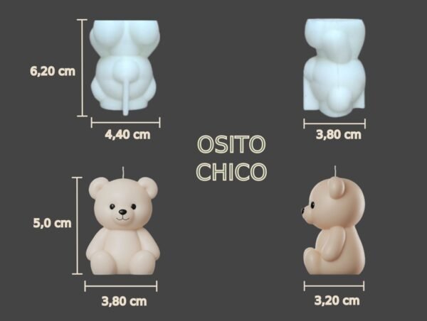 Molde Silicona Osito (Chico - Mediano)