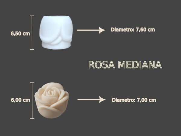 Molde Silicona Rosa (Chica - Mediana)