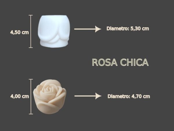 Molde Silicona Rosa (Chica - Mediana)