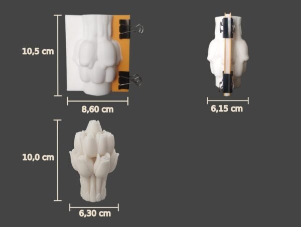medidas_tulipanes Molde Silicona Ramo Tulipanes