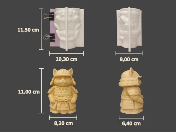 medidas_samurai Molde Silicona Michi Samurái