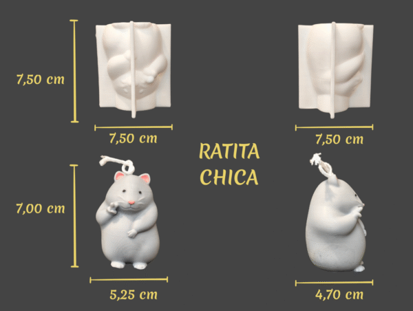 Molde Silicona Ratita