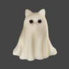 Molde Silicona Gatito Fantasma