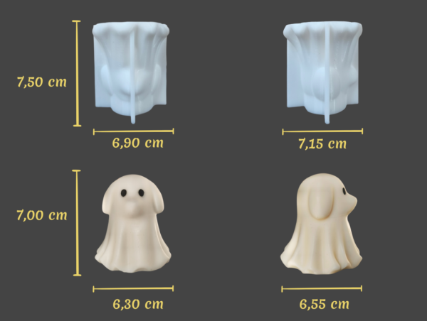 medidas_perrito_fantasma Molde Silicona Perrito Fantasma